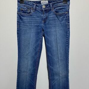 Aeropostale Women's Blue Low Rise Chelsea Bootcut Denim Jeans Size 1/2